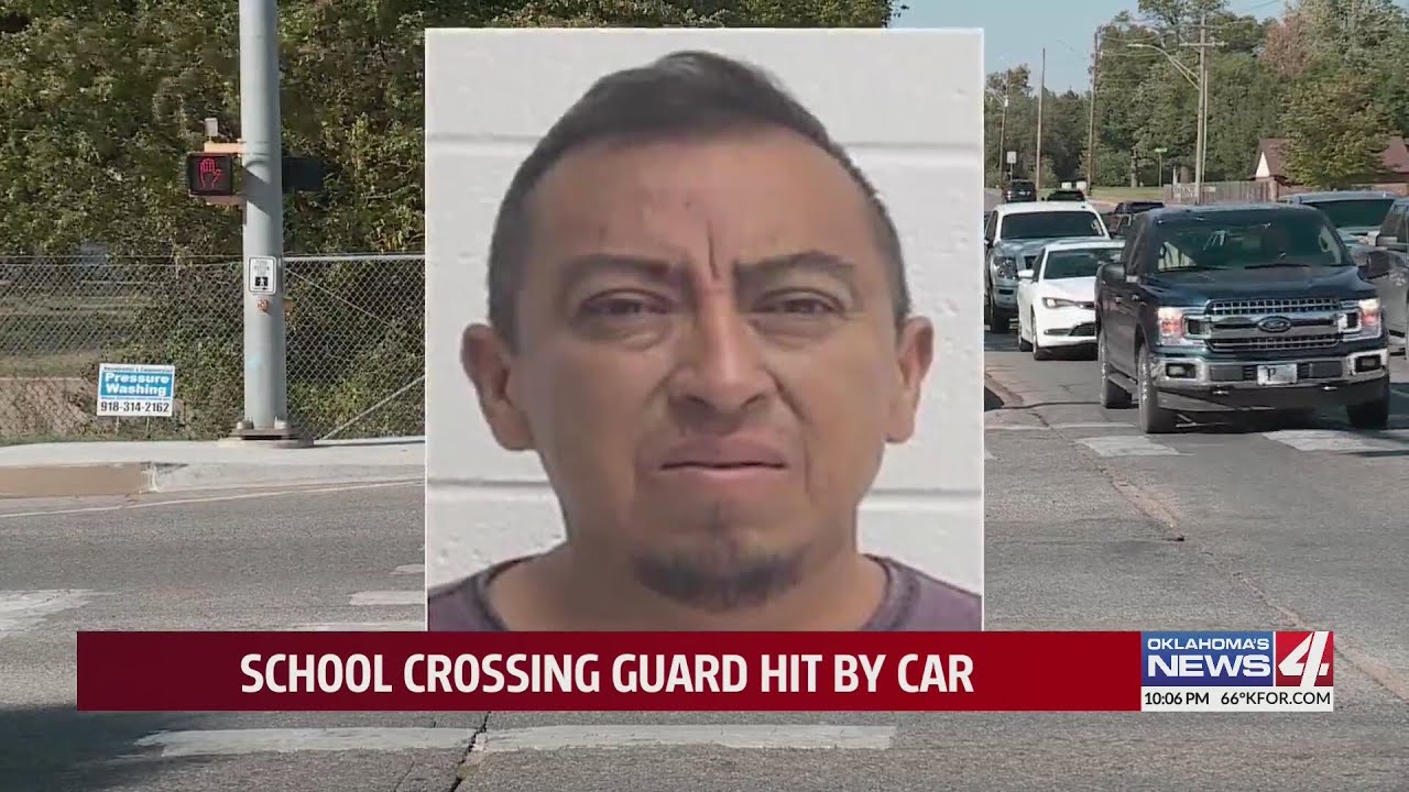 School crossing guard hit by car