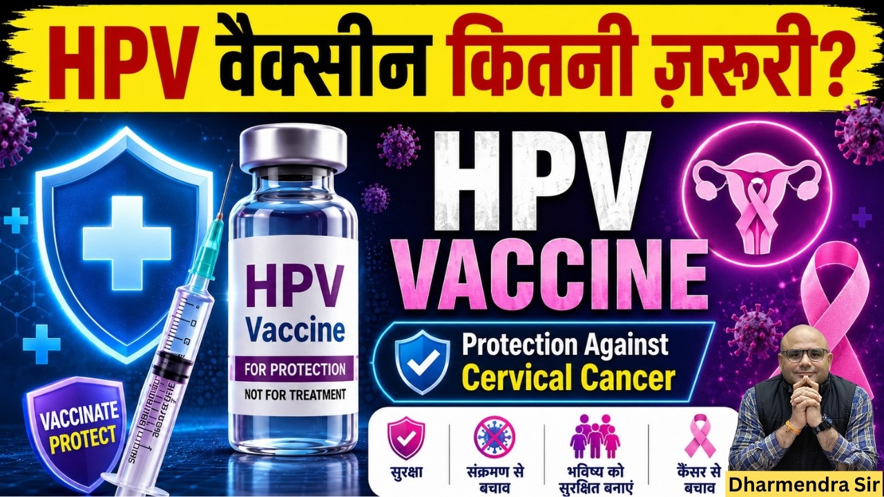 HPV Vaccine in India #dharmendrasir #gyrussulcus #vaccination #cancer #science #health