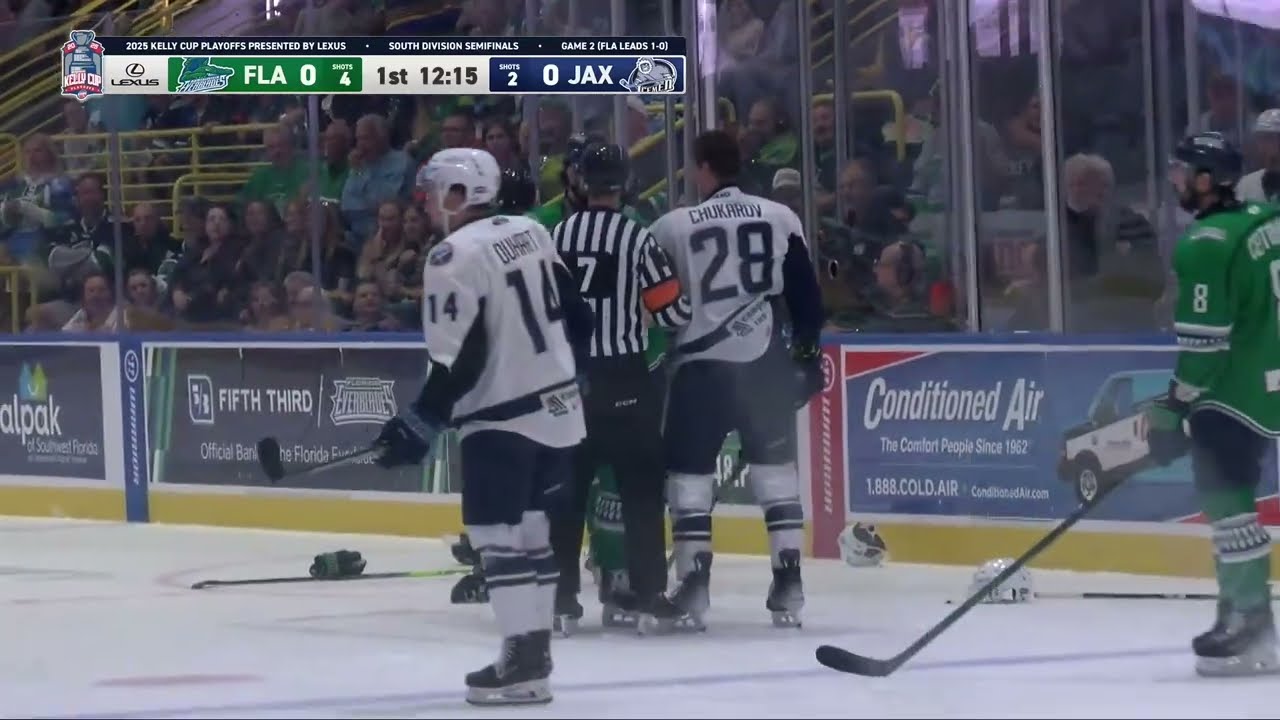 PLAYOFF LINE BRAWL: Florida Everblades And Jacksonville Icemen Game 2