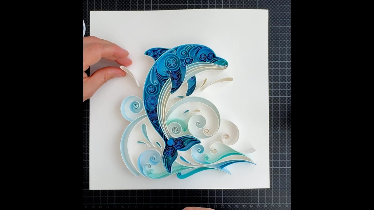 Quilling Dolphin | Quilling paper art | Make dolphin  #quillingart #dolphin #waves #craft #paper