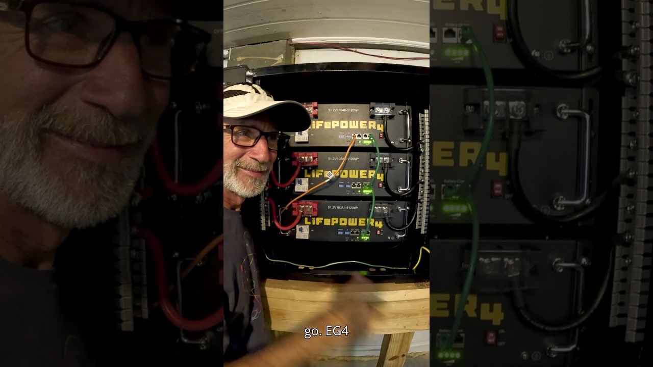 EG4 LiFePOWER4 BATTERY BANK Wired Up! #signaturesolar #solar #offgridsolar