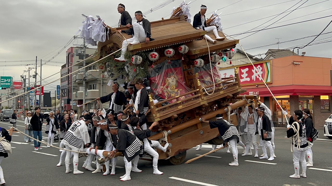 諸福天満宮秋季大祭 本宮(大阪府大東市諸福) 令和7年10月25日 地車曳行(西諸福、東諸福)