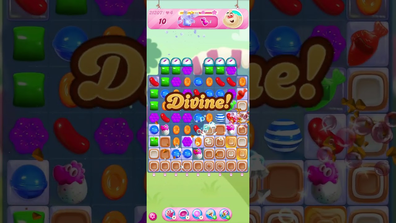 Candy Crush Saga Level 21207 complete + *OVNI + 4 MOVIMIENTOS* (nivel 21207)