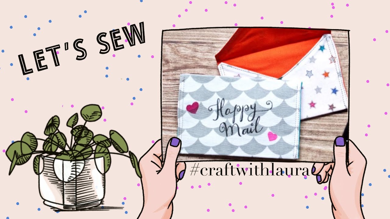 Sew a FABRIC ENVELOPE - Reusable envelope