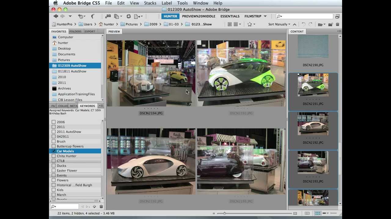 Adobe Bridge — Creating an Image Collection (for easy image access)