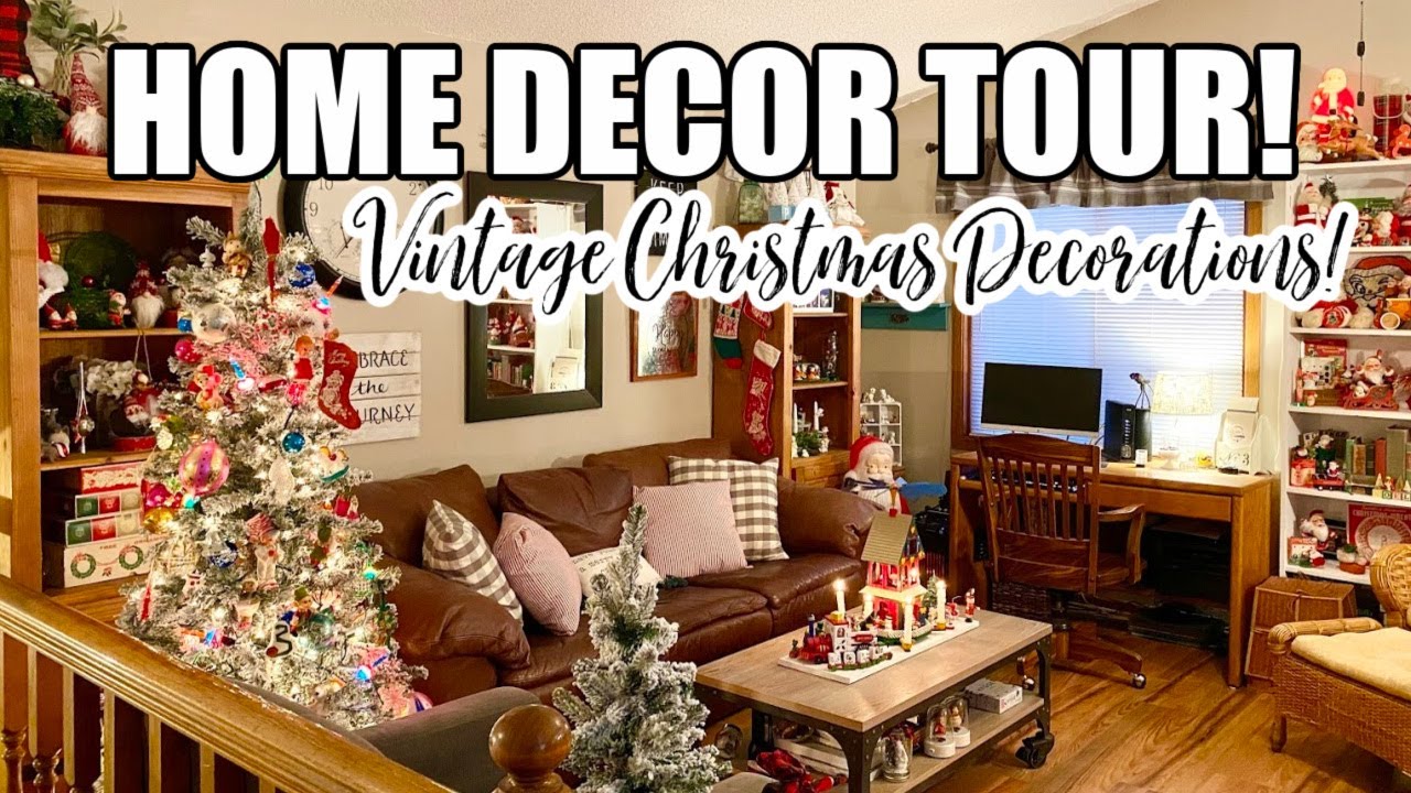 CHRISTMAS 2020 HOME DECOR TOUR! All My Vintage Christmas Displays! Thrifted Vintage Home Decor!
