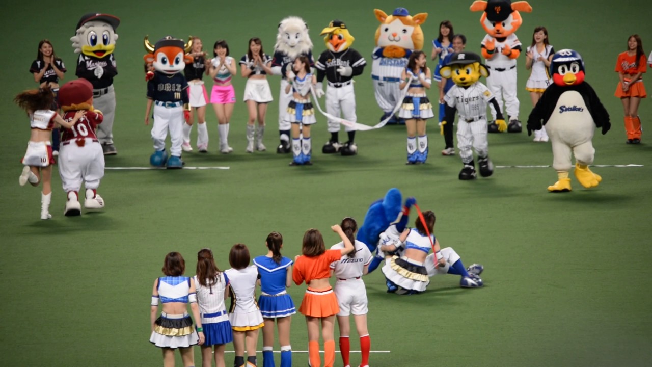 2017ASナゴヤドーム　セパマスコット対決（二人三脚リレー・・・？）