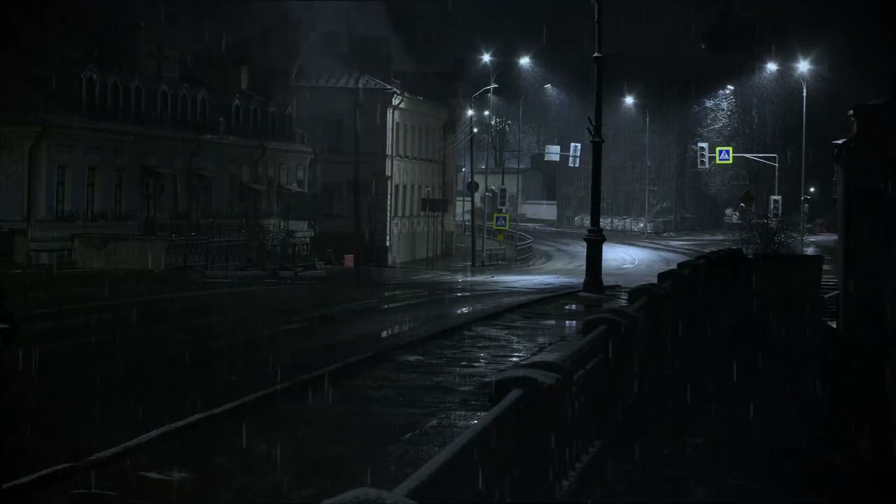 Raining at Night — Calm Rain Ambience | Relax • Study • Sleep