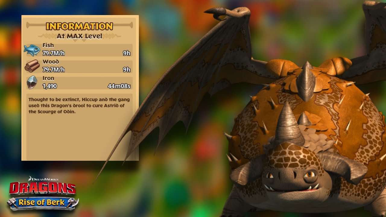 Best Collector Dragon, Both Wood And Fish. Big Buff Buffalord Max Level 180 - Dragons : Rise of Berk