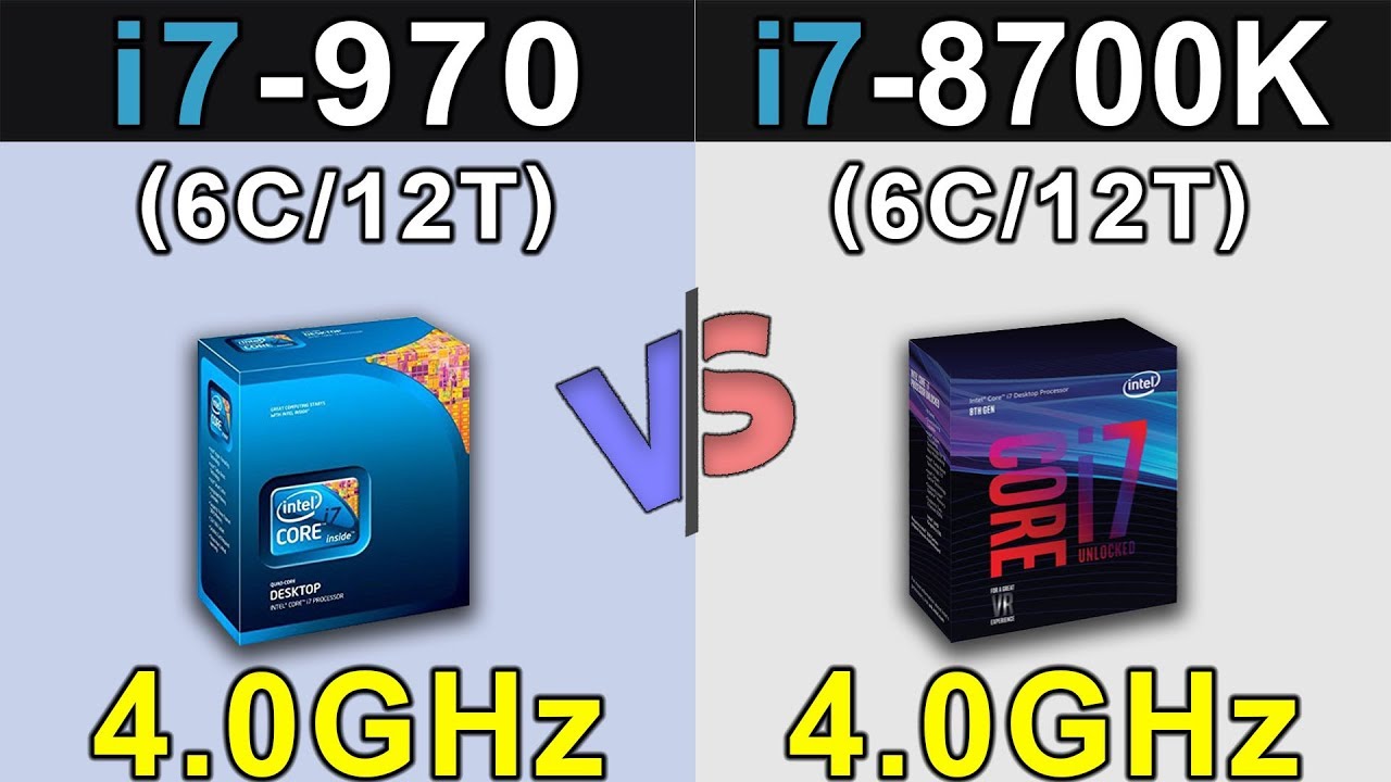 i7-970 (4.0GHz) vs i7-8700K | IPC Comparison