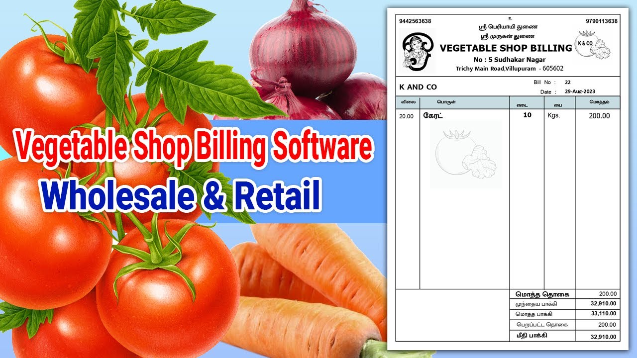 Vegetable Shop Billing Software for Wholesale and Retail Business