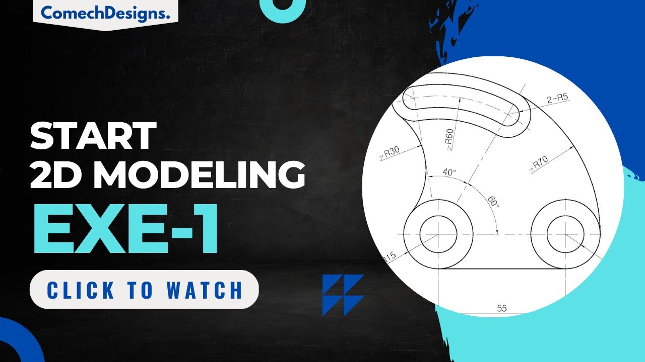 Start 2D Modeling with SolidEdge || Solid Edge Sketch Command || SolidEdge Course || Exercise-1