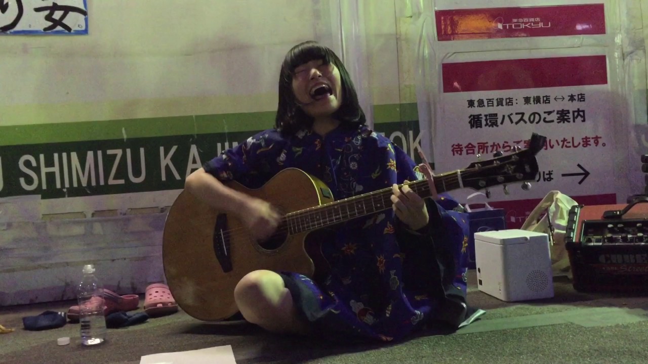 酸欠少女さユり 光と影 渋谷駅宮益坂口 15.5.10