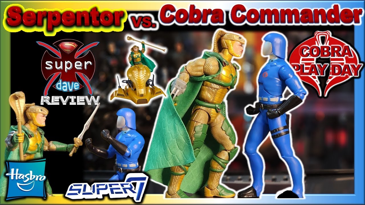 G I  Joe Classified Serpentor Vs  Super 7 Ultimates Cobra Commander Review COBRA PLAY DAY