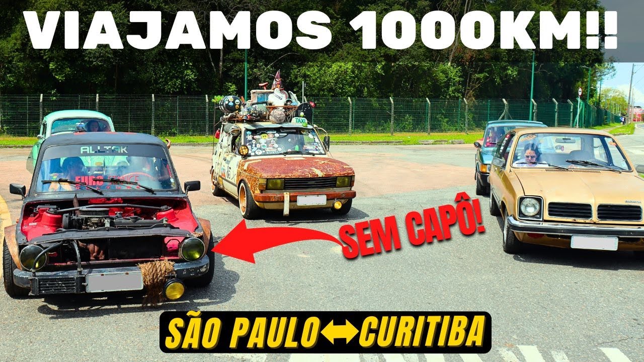 VIAJAMOS 1000KM DE CHEVETTE - VIAGEM A CURITIBA CARROS ANTIGOS *DEU RUIM*