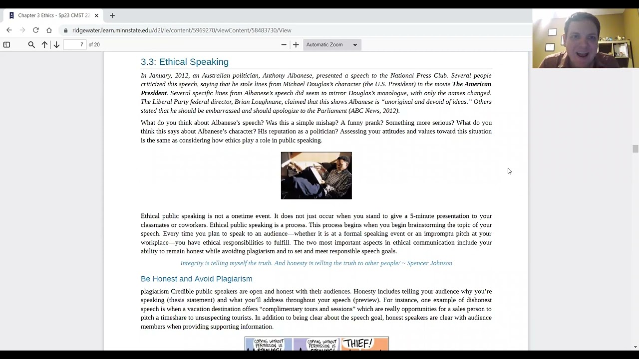 Public Speaking Project | Chapter 3 Overview | Ethics in Public Speaking