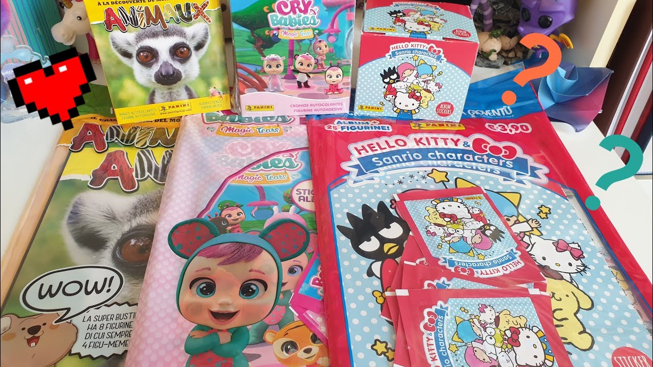 APRIAMO insieme TUTTI i Nuovi Album di Figurine Panini!!! SANRIO, CRY BABIES, Animali 💜