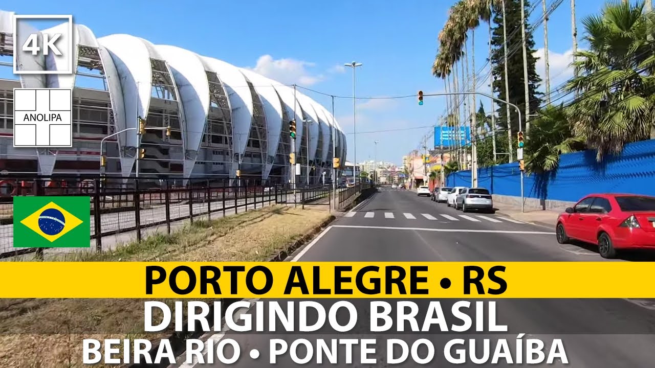 Porto Alegre - RS 🚙 🇧🇷【4K】Beira Rio ➜ Ponte Móvel do Guaíba [Dirigindo Brasil - POV Driving]