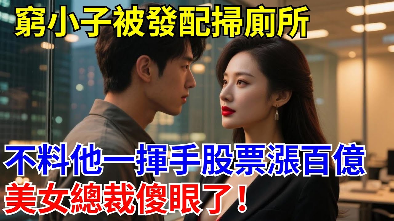 窮小子被發配掃廁所，不料他一揮手股票漲百億，美女總裁傻眼了！ #原創#情感#情感故事#故事#爽文#奇聞#為人處世#生活經驗