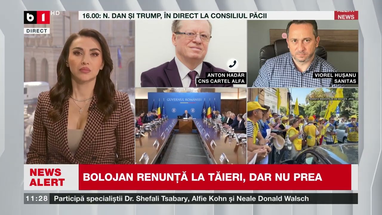 A. HADĂR, CNS CARTEL ALFA ȘI V. HUȘANU, SANITAS, DESPRE CUM ARATĂ RESTRUCTURAREA APARATULUI BUGETAR