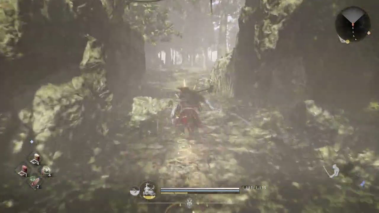 Nioh 3 Defeat Boss Green Shadow Blade with Crimson General Weapon Armor Set Scampuss