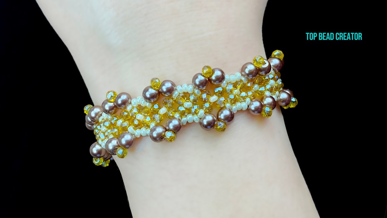 Create a magnificent bracelet with minimal material, Gift idea, DIY beaded bracelet