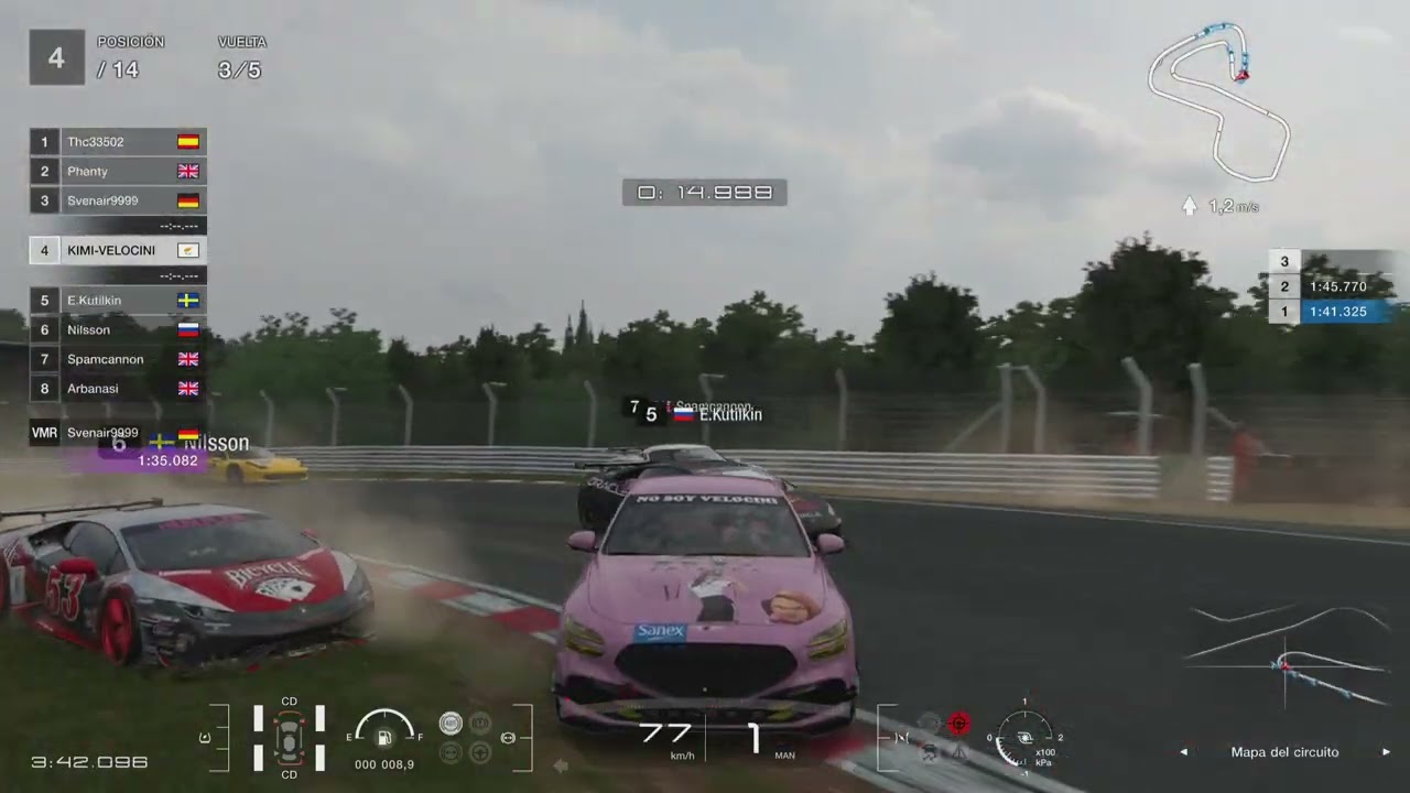 KIMI VELOCINI Carnage in Brands Hatch!!!  :(