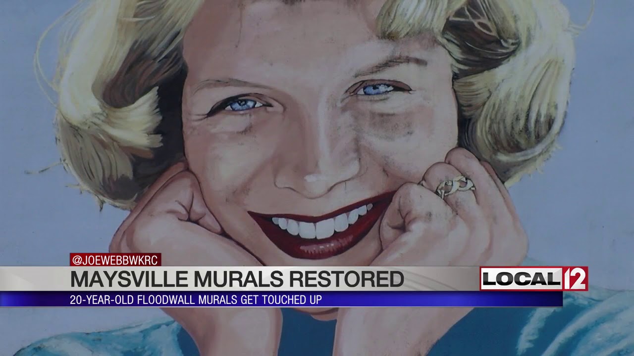 20-year-old floodwall murals in Maysville get touch-up