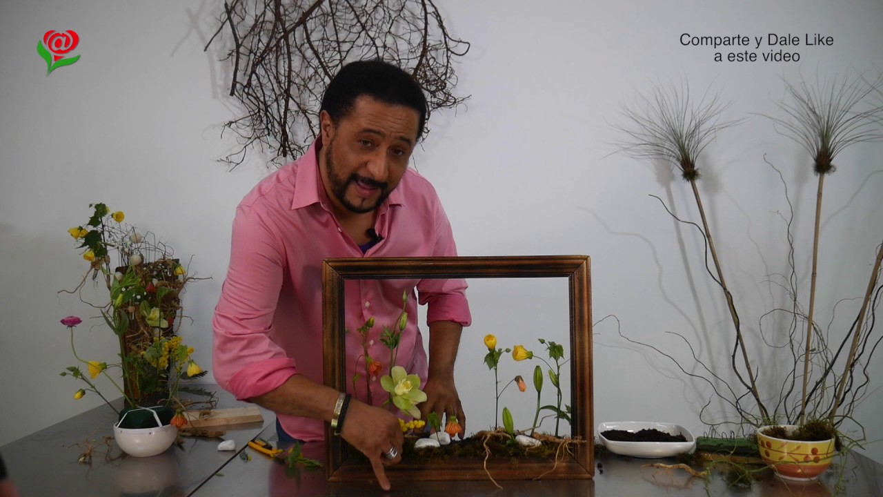 Floramour 2 Cómo hacer Marco con Flores Curso Arreglos florales Escuela Chilena Diseño Floral
