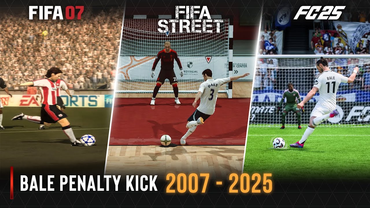 Bale Penalty Evolution In FIFA | 2007 - 2025 |