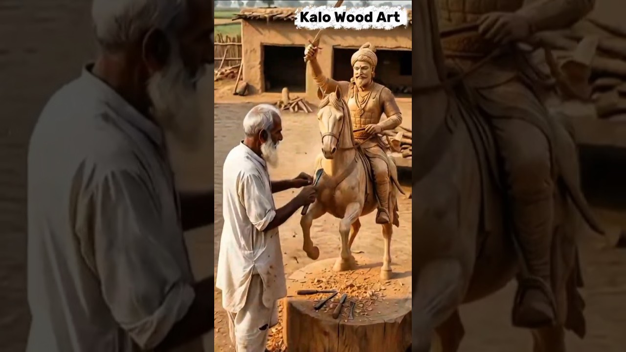 Chhatrapati Shivaji Maharaj Wood Art | Face Carving | Real Handcrafted Art 🇮🇳