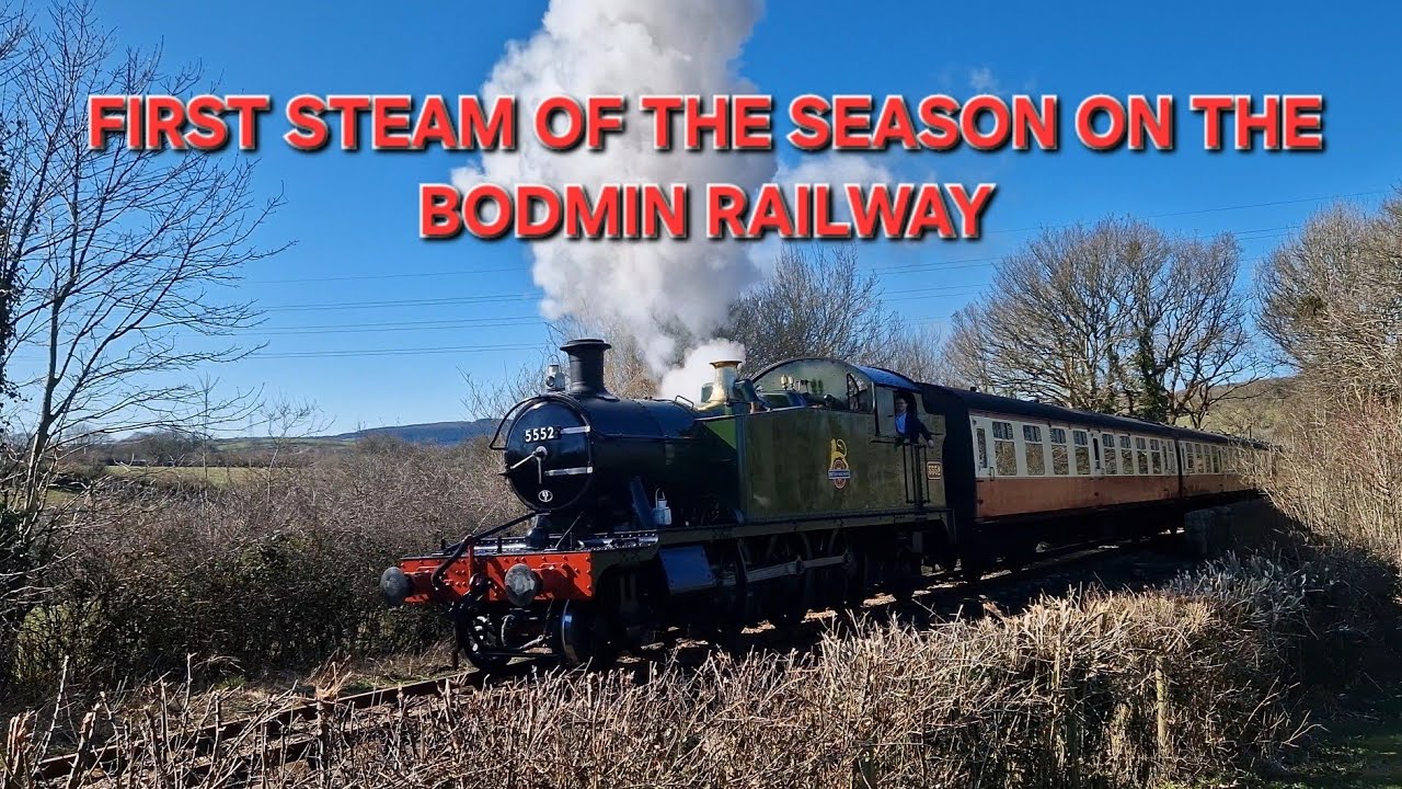5552 Prairie - First steam of the season on the Bodmin Railway - 2025