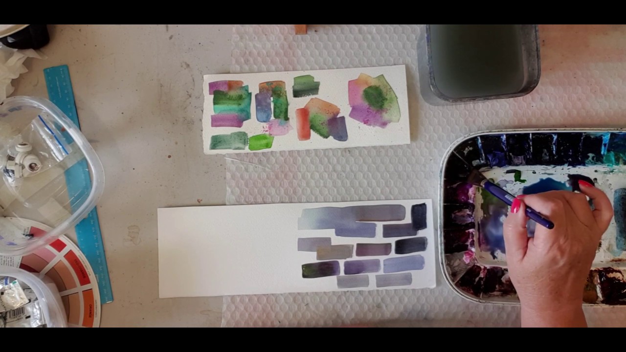 Mixing Grays in Watercolour, Amanda Brett Watercolour Artist