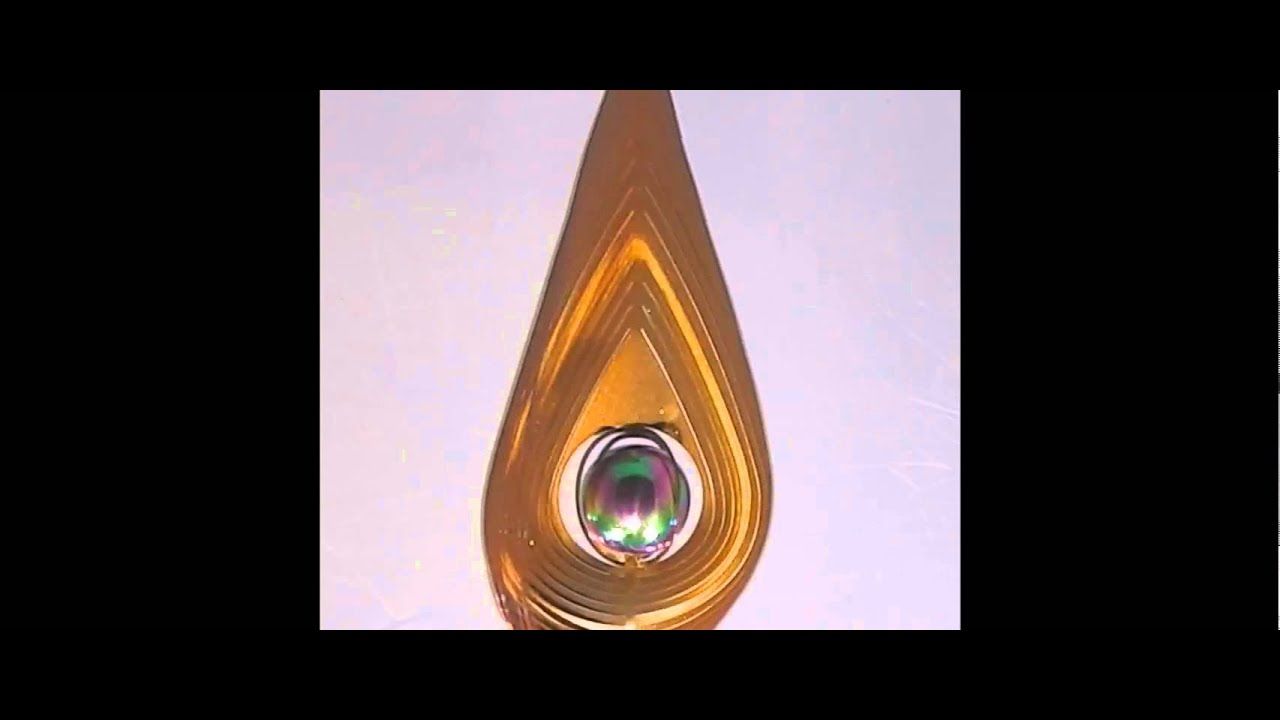 tropfen groß gold mit kugel spitze oben