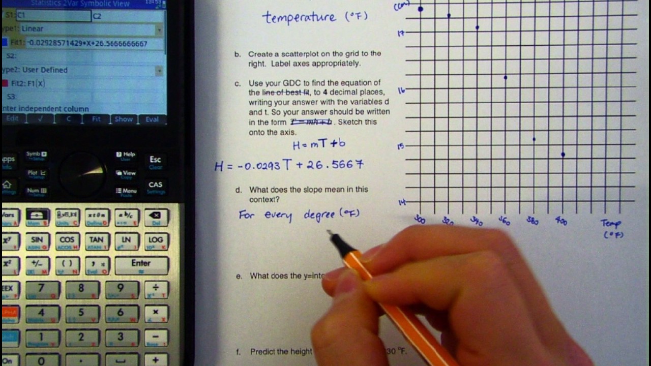 3.9.0 Linear Regression II - Regression in context HP Prime