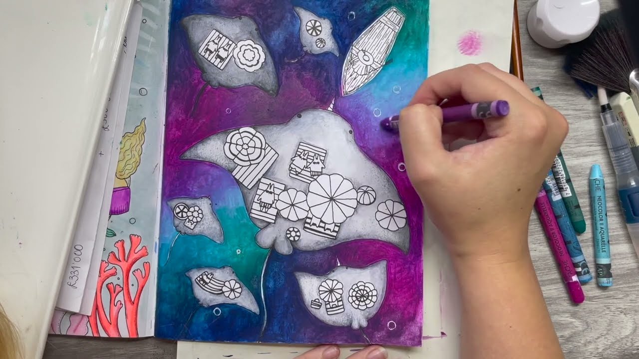 Can Lulu Mayo's book handle Neocolors 2? | Tutorial in style | Adult Colouring
