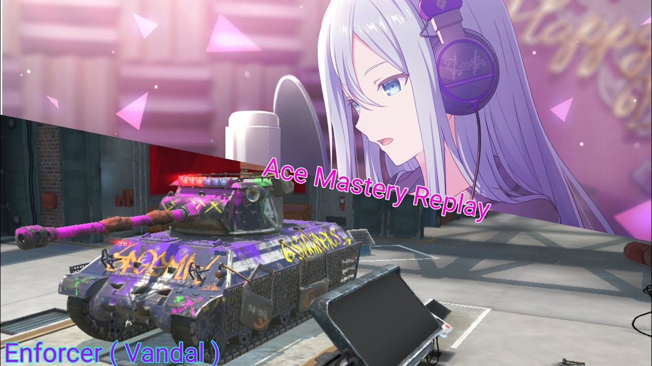 #wordoftanksblitz Enforcer ( Vandal ) Ace Mastery Replay - The deputy police tank.