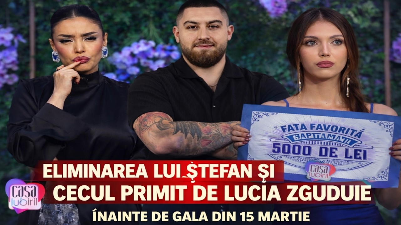 Eliminarea lui Ștefan și premiul primit de Lucia agită casa înainte de gala din 15 Martie