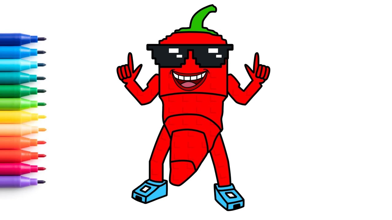 C&oacute;mo dibujar a Chillin Chili - Steal a Brainrot | Roblox