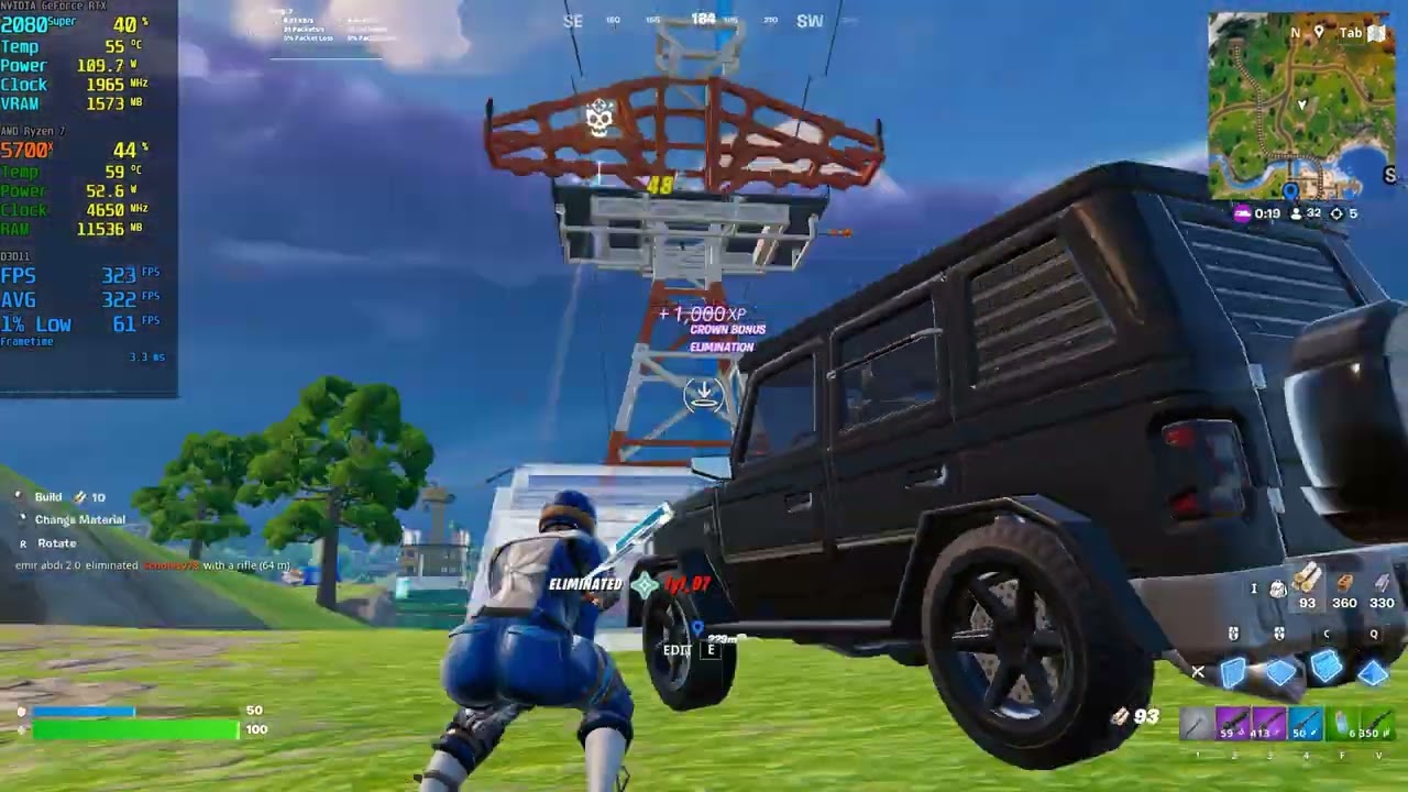 RTX 2080 Super / Ryzen 7 5700x Fortnite Chapter 6 Season 1