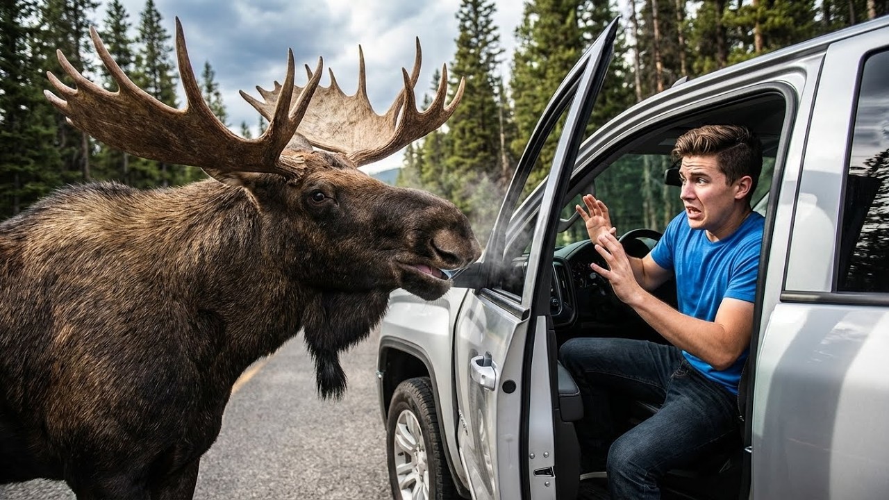 A Wild Moose Stopped A Truck – What Happened Next Will Shock You | Animal Rescue Story