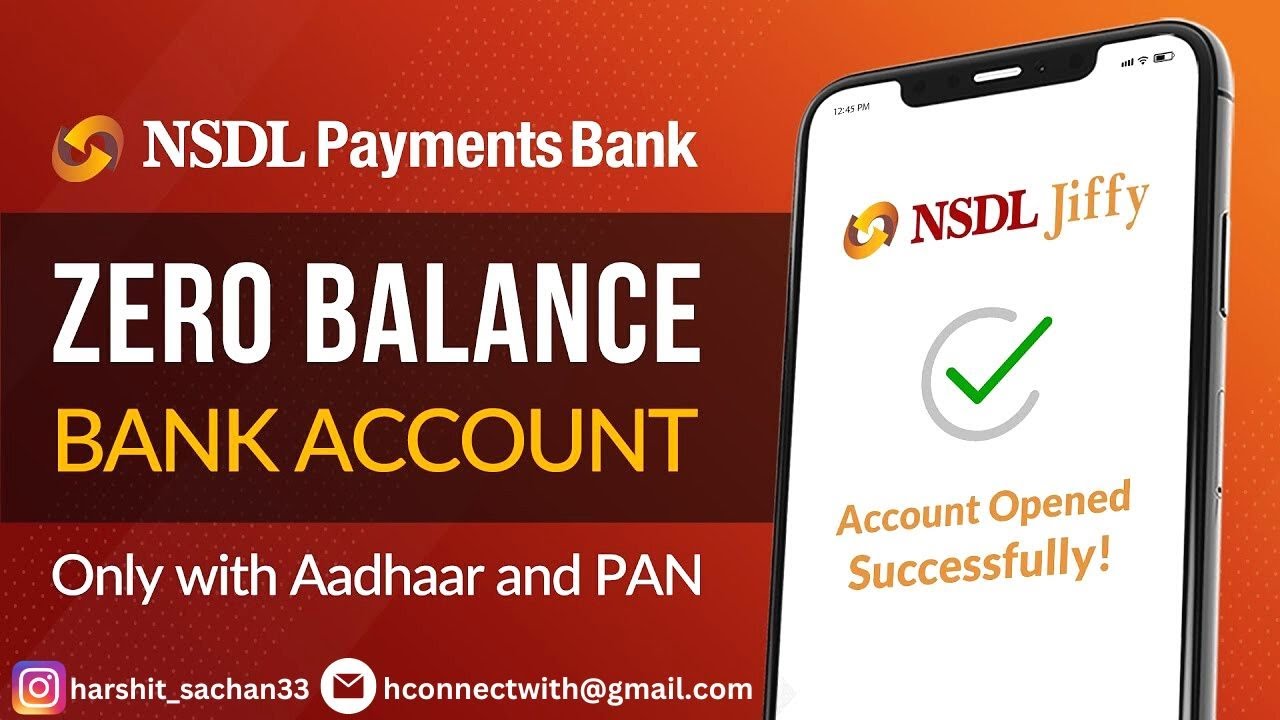 NSDL Payment Bank Zero Balance Account Opening Online 2023 - How to Open NSDL Payment Bank Account
