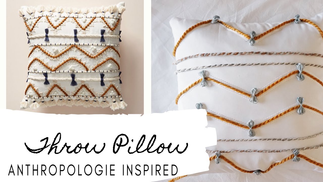 DIY Throw Pillow | Anthropologie Inspired