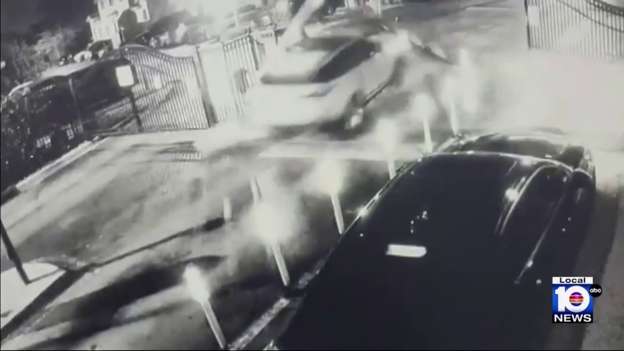 Video shows man slam into gate after being shot in Miami Gardens
