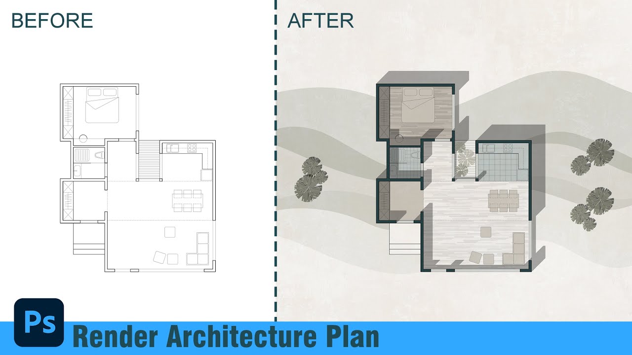 Photoshop Tips: Rendering an Architecture Plan in 6 Steps
