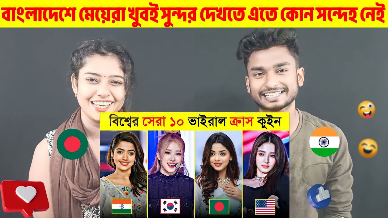 India Reaction On | Top 10 World Viral Crush Queen | Rashmika | Rosé | Lisa | Nancy Momoland