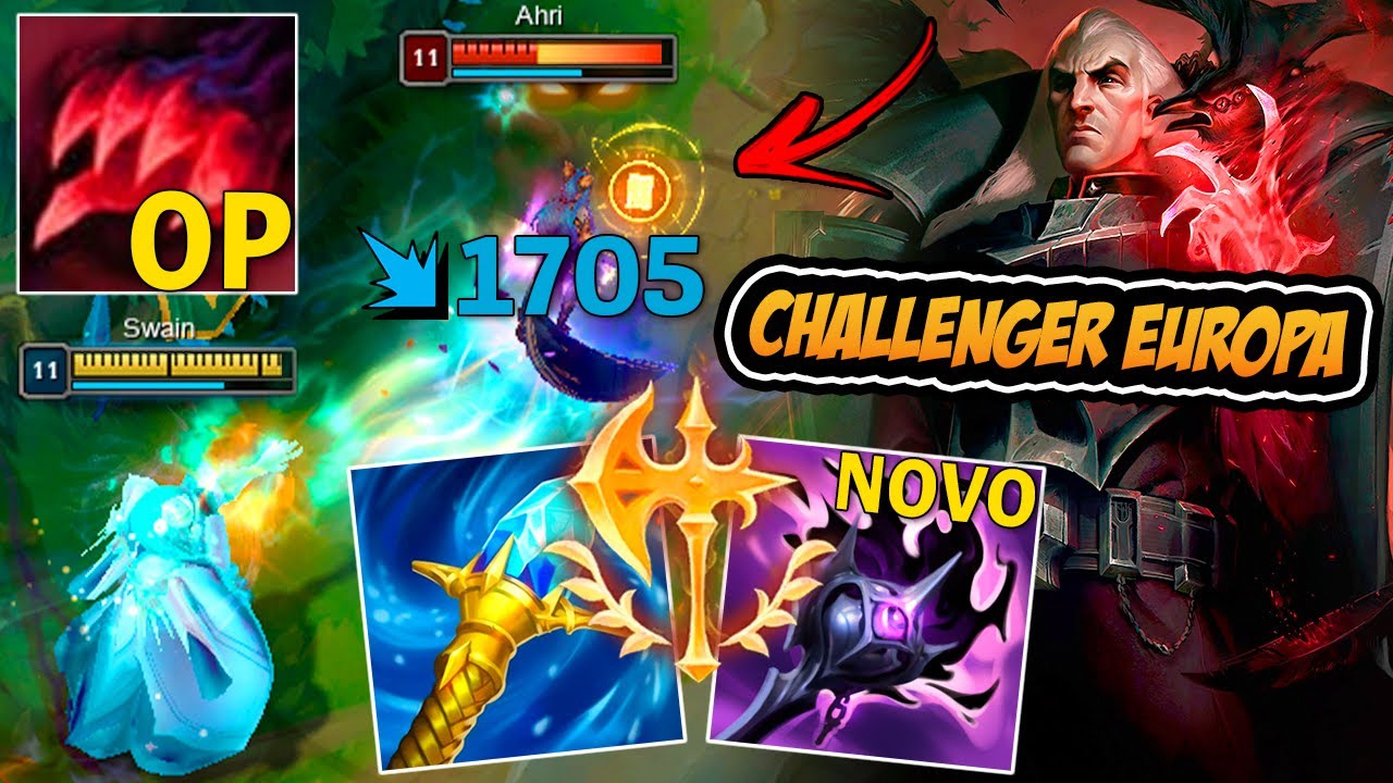 SWAIN MID TÁ MUITO OP COM ESSA BUILD DO CHALLENGER EUROPEU - LEAGUE OF LEGENDS