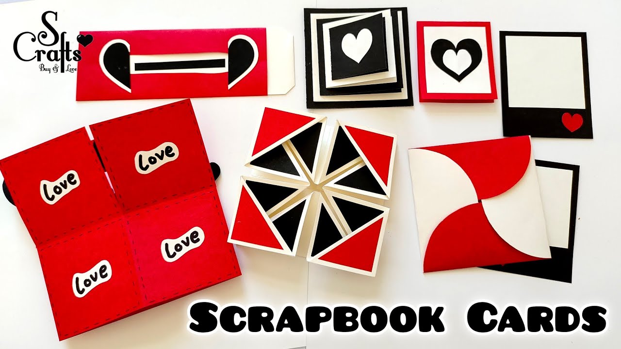 Scrapbook cards TUTORIAL ✂️ paper Handmade | gift making ideas | birthday Anniversary | S Crafts