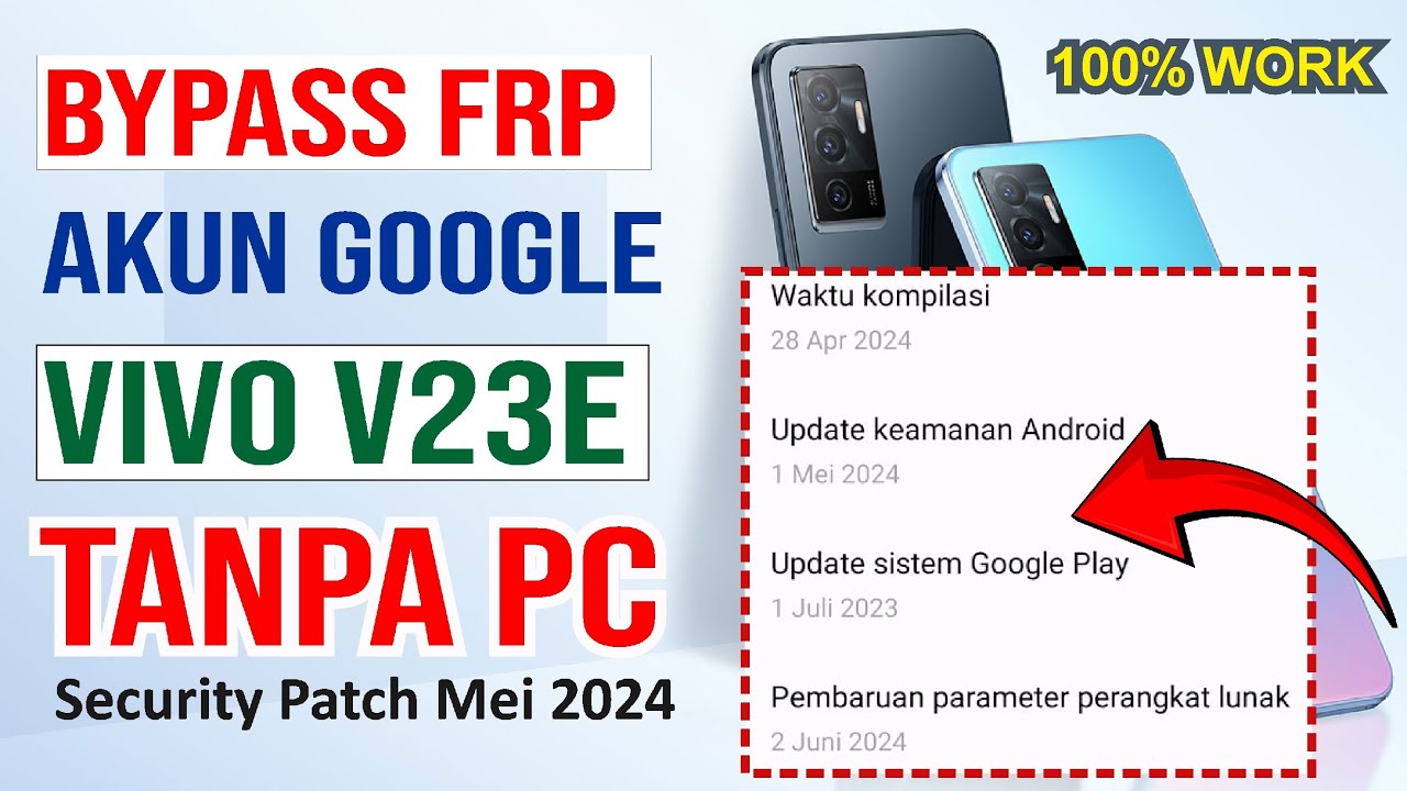 Vivo V23e Bypass FRP Akun Google Security Mei 2024 | Tanpa PC