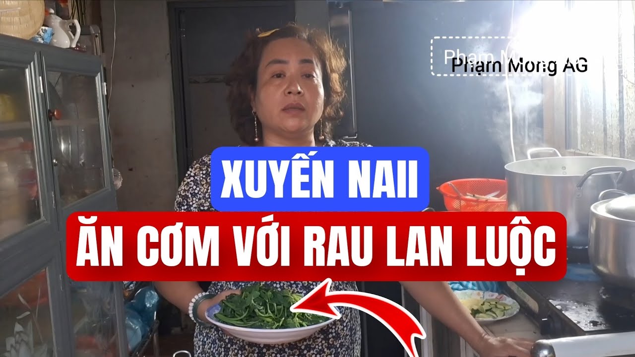 Xuyến Naii ăn Cơm với rau Lan luộc luôn rồi #phạmmongag #xuyennaii 